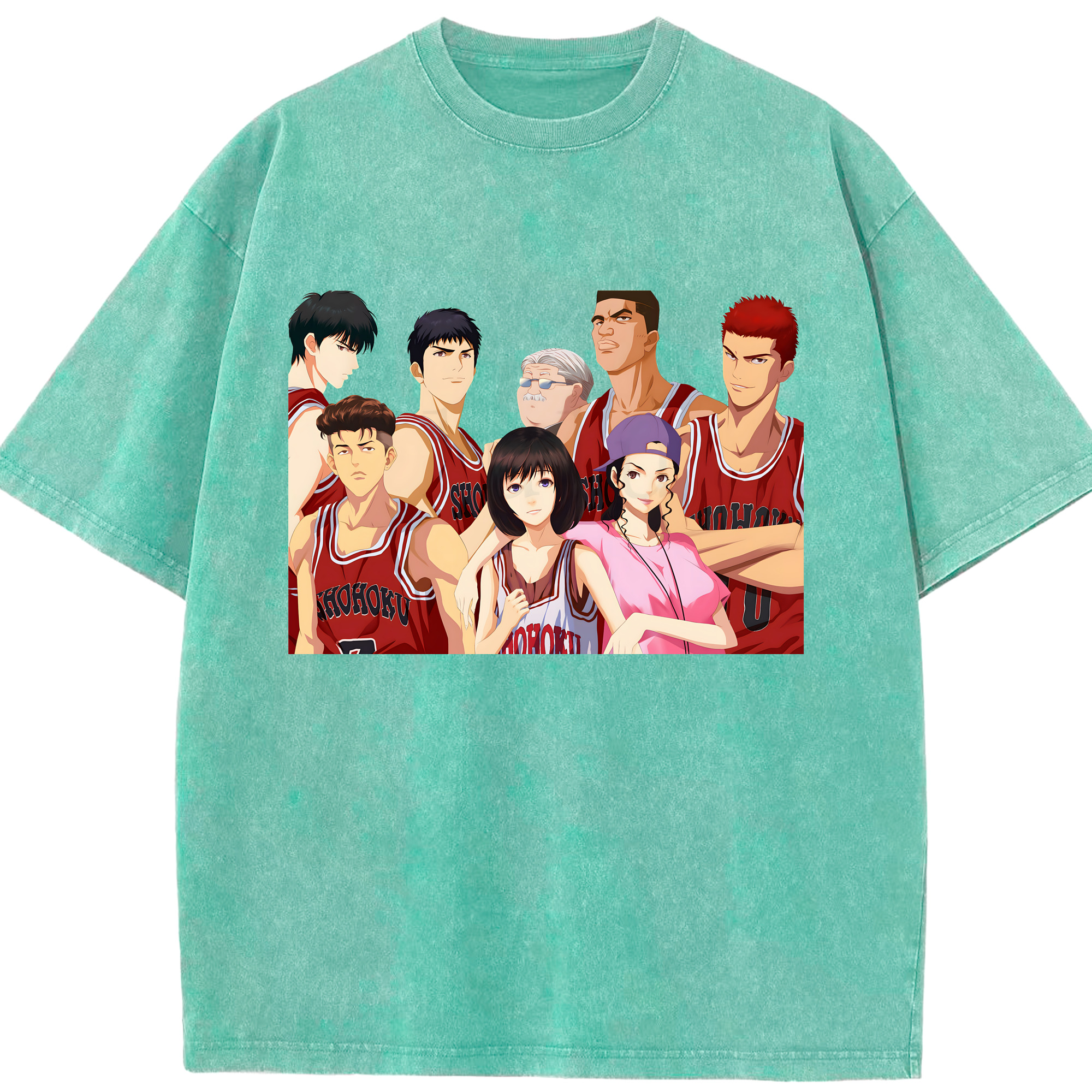 （画像用） SLAM DUNK／スラムダンク 綿100% ヴィンテージ風 半袖Tシャツ（フロントプリント）